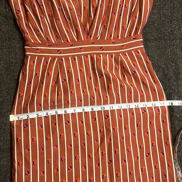 Anthropologie Silk Blend Rachel Comey Sleeveless Dress with Cute Crab Print Sz 4 - Picture 7 of 12